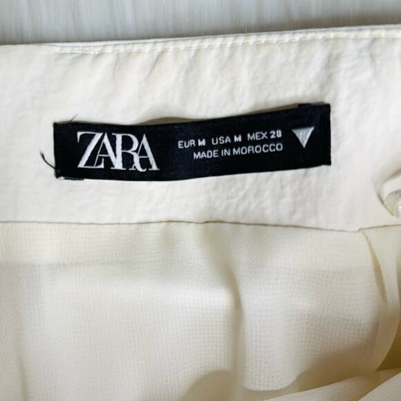 Zara Ecru Voluminous Bow Mini Skirt - Picture 3 of 6